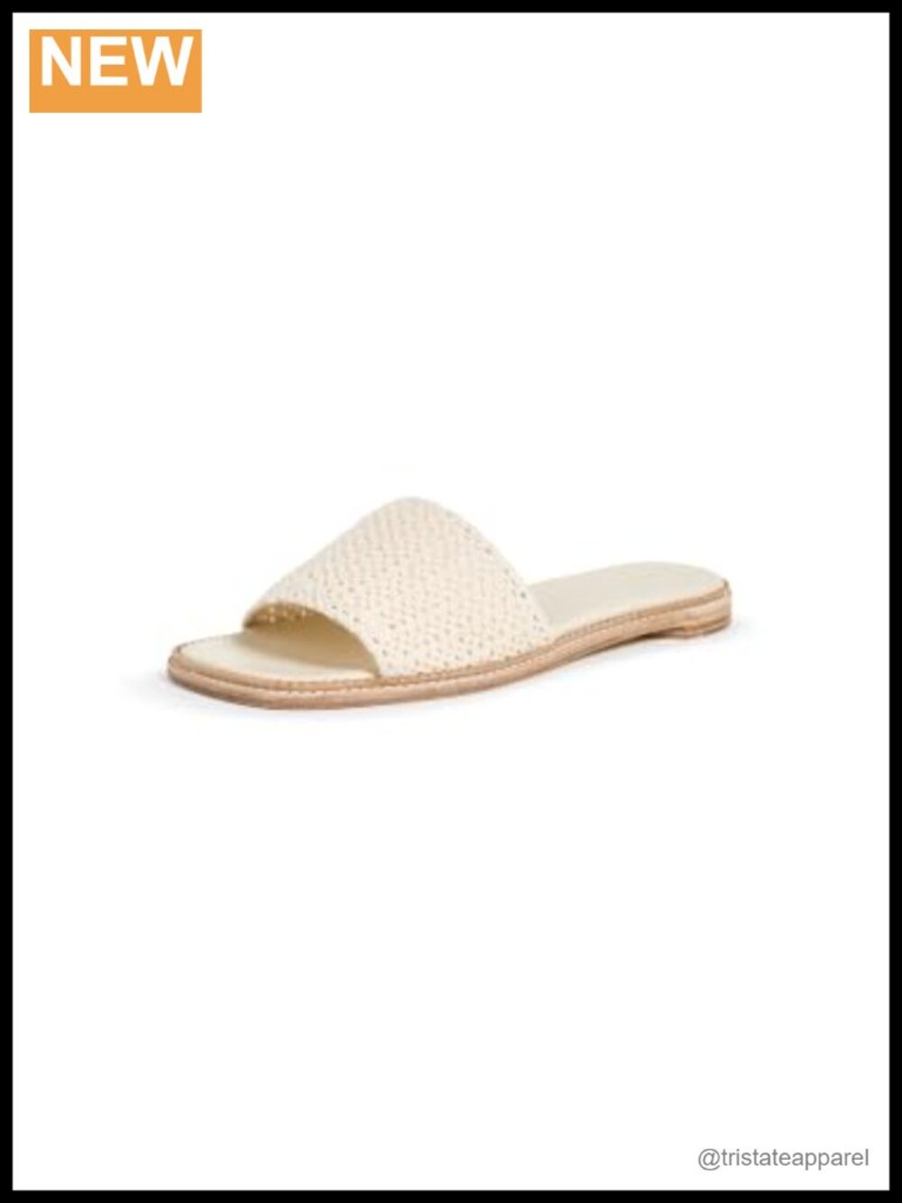 Casual Crochet Slide Sandals Slingback Open Toe Flat Padded Footbed